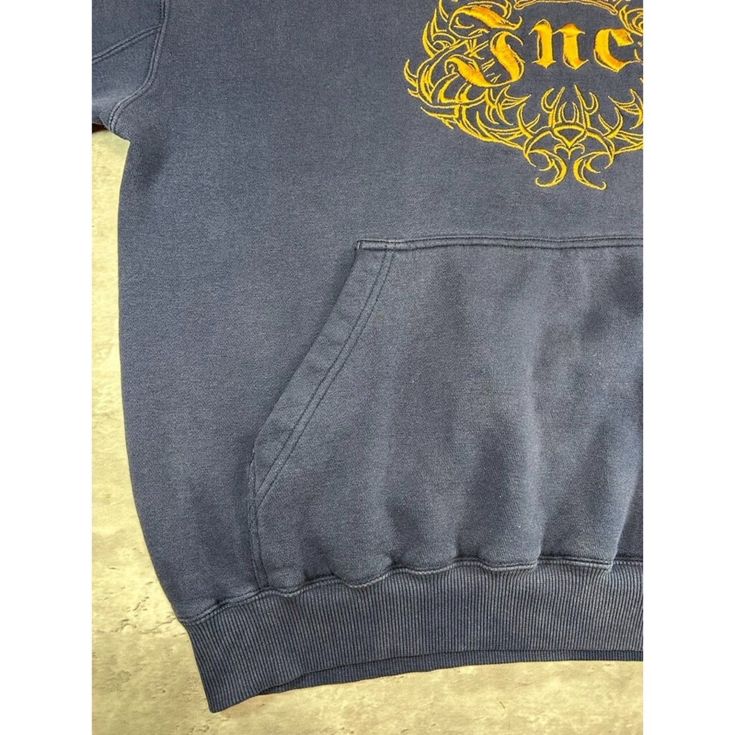 Vintage Y2K JNCO Embroidered Spellout Pullover Hooded Sweatshirt Size Medium