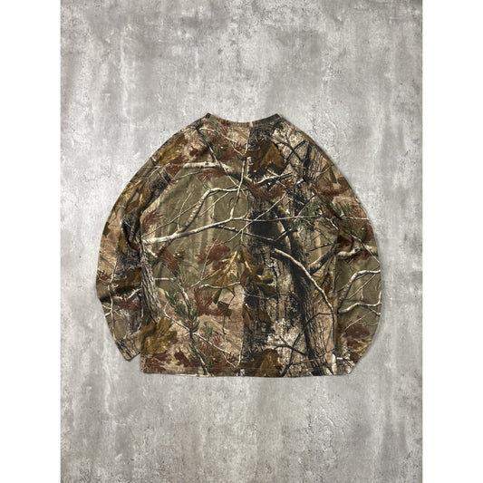 Vintage Realtree AP Camo Hunting Long Sleeve T-Shirt Size XL