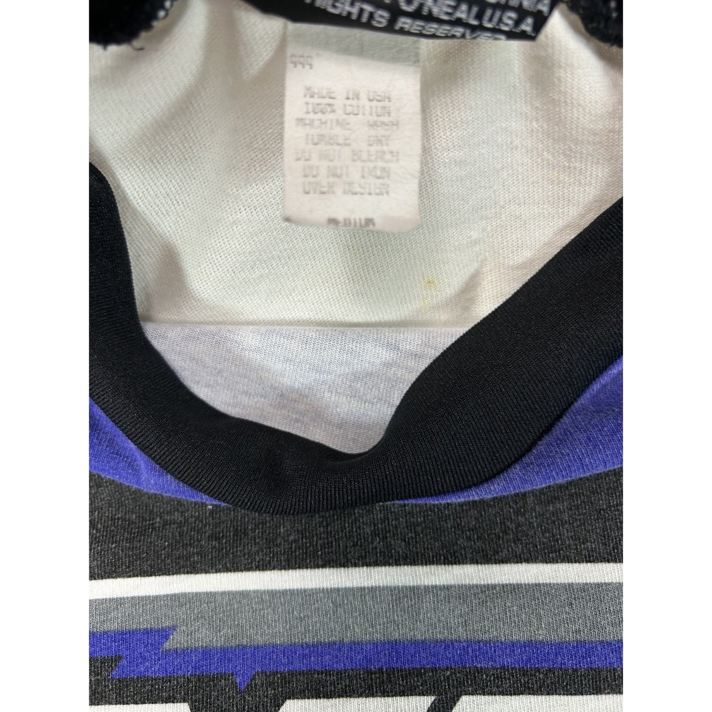 Vintage 90s Oneal Spellout Long Sleeve Cropped Motocross Jersey Size Medium