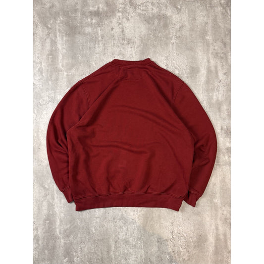 Vintage 2000s Nike Embroidered Mini Swoosh Crewneck Sweatshirt Size XL Maroon