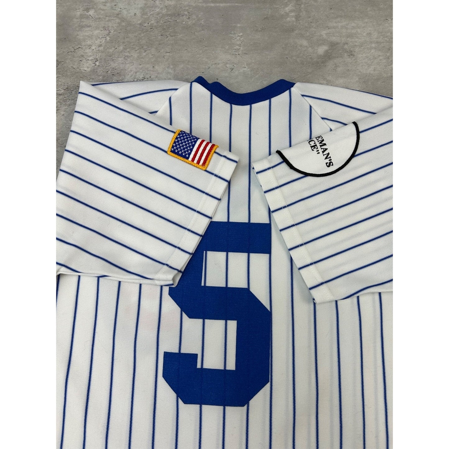 Vintage 90s Chuck Cottier #5 Chicago Cubs MLB Pinstripe Baseball Jersey Sz Large