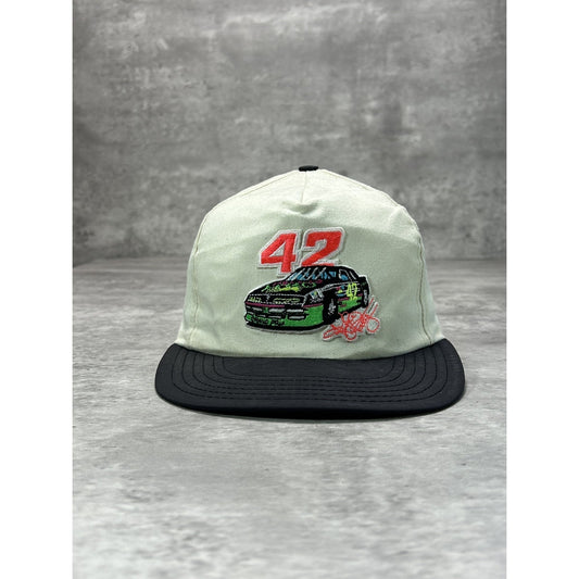 Vintage 90s Kyle Petty #42 Mello Yello Embroidered Nascar Snapback Hat OSFA