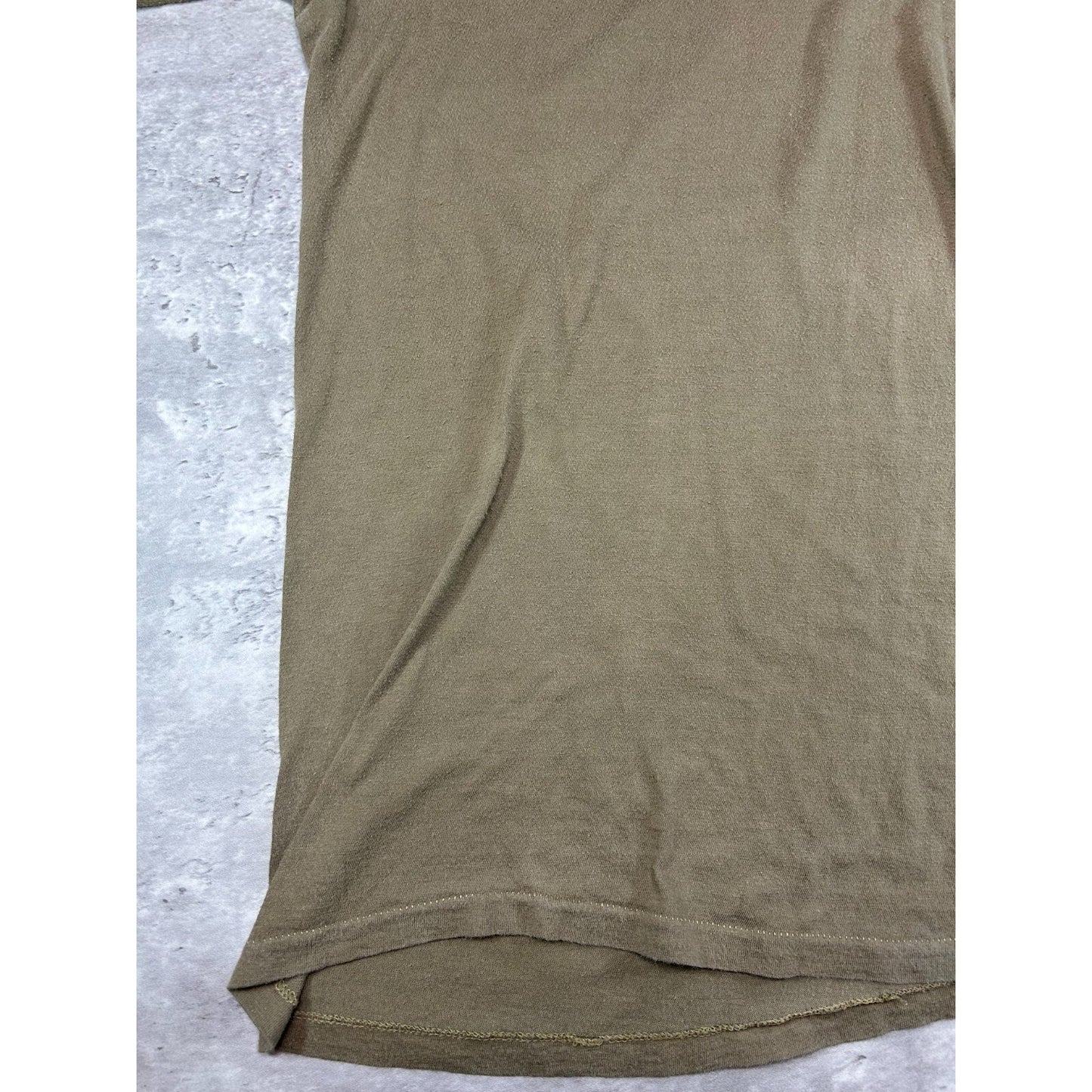Vintage 1980s Single Stitch Earth Tone Blank T-Shirt Size Small Beige