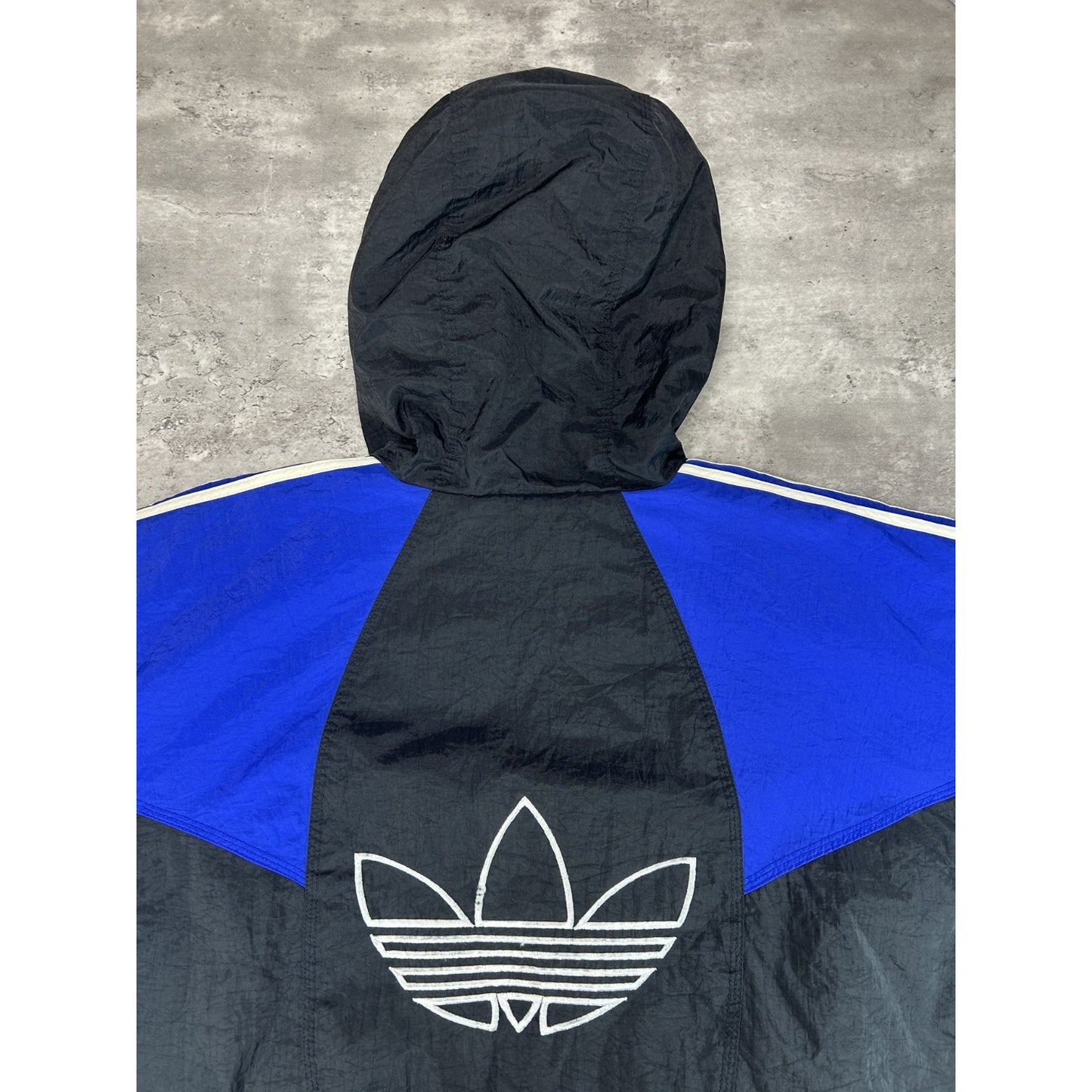 Vintage 90s Adidas Insulated Embroidered Trefoil Full Zip Nylon Jacket Sz Large