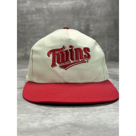 Vintage 90s Minnesota Twins MLB Embroidered Logo Snapback Hat OSFA