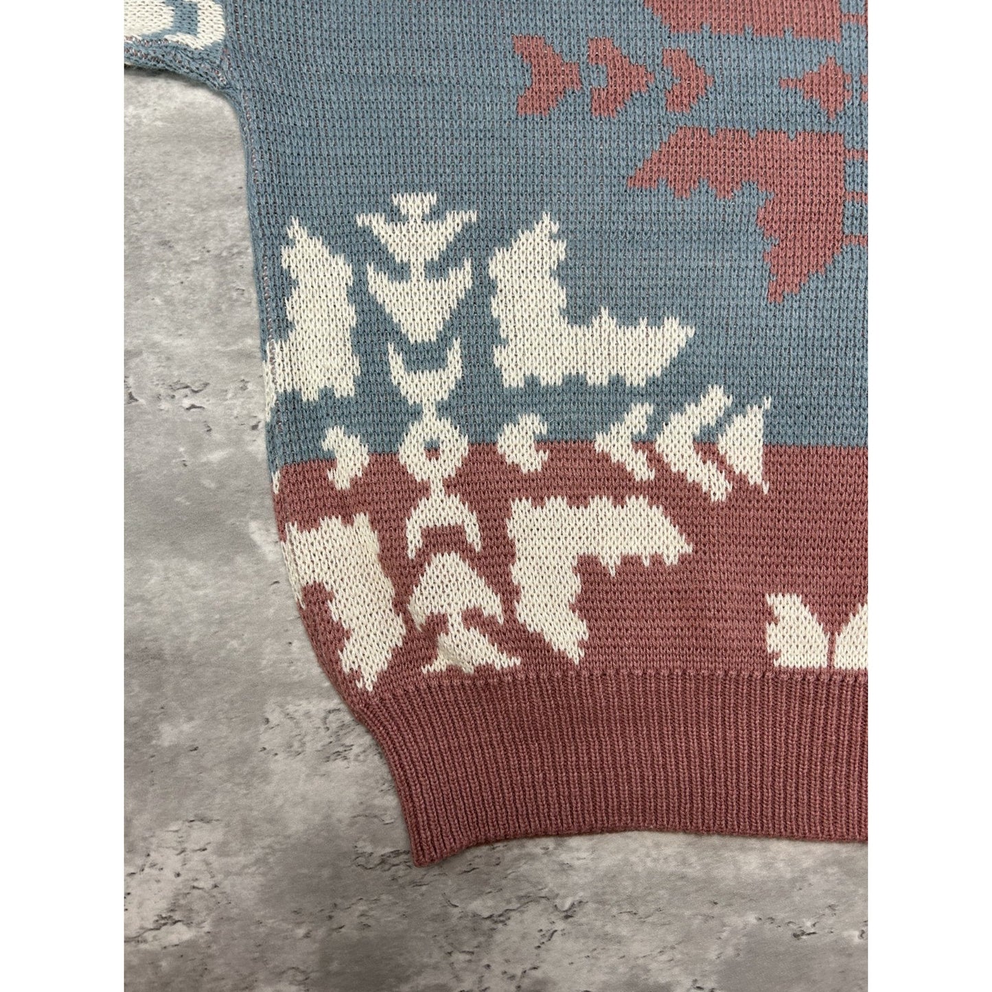 Vintage 90s St Johns Bay Aztec Print Pullover Ribbed Sweater Size Large
