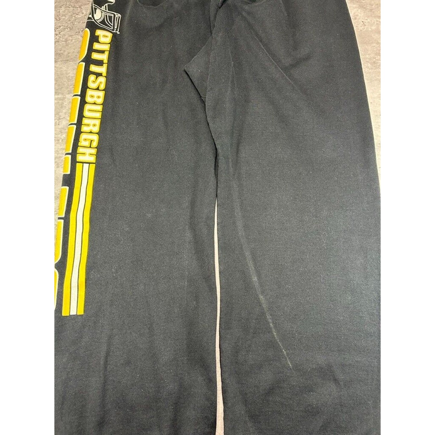 Vintage 90s Pittsburgh Steelers NFL Graphic Spell Out Football Pants Size Large