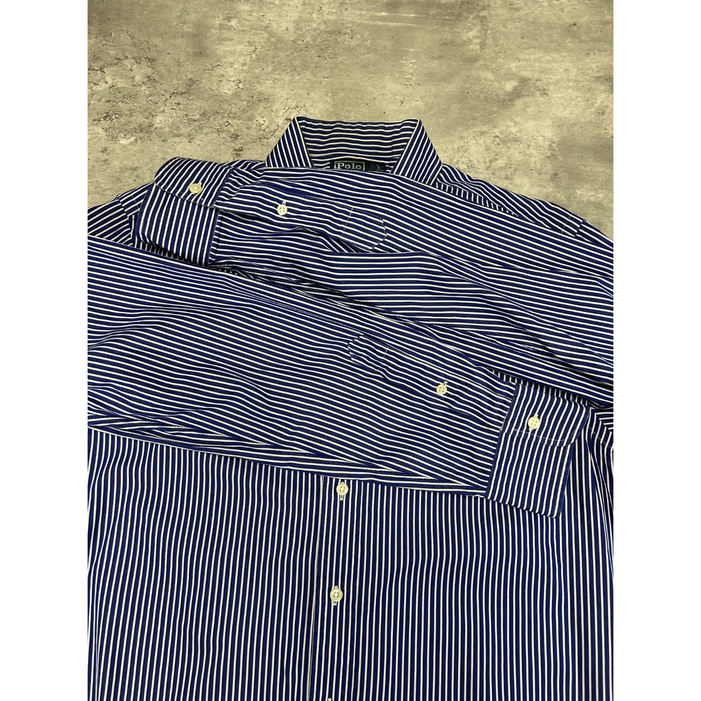 Vintage Polo Ralph Lauren Striped Print Long Sleeve Button Up Shirt Size XL