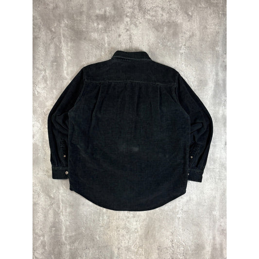 Vintage Paradox Corduroy Double Pocket Long Sleeve Button Up Shirt Size Medium