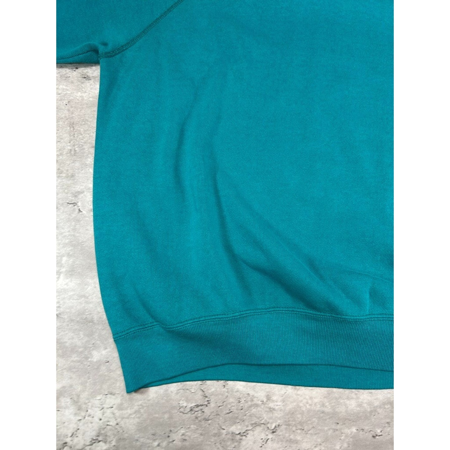 Vintage 90s Miami Dolphins NFL Big Graphic Spellout Sweatshirt Size XL Teal