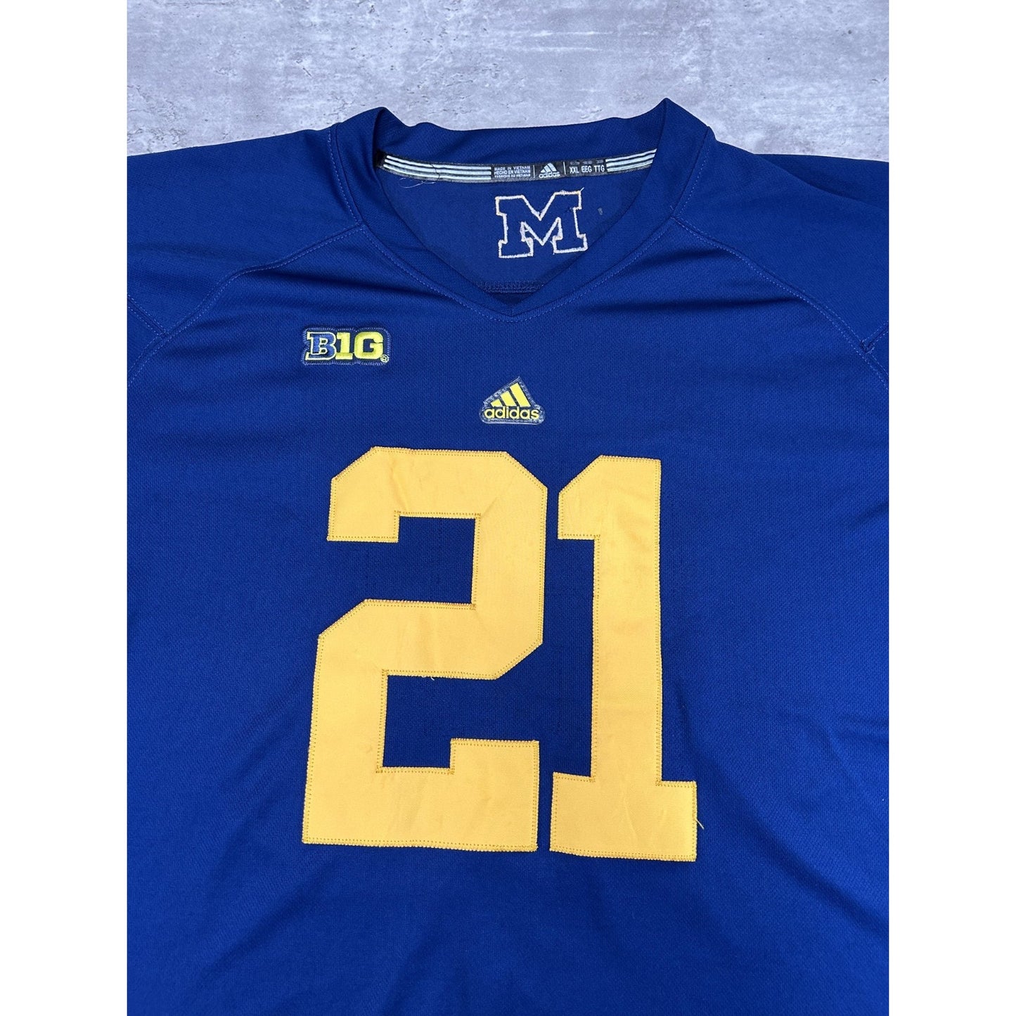 Jalen Carroll #21 Michigan Wolverines NCAA Adidas Football Jersey Size 2XL
