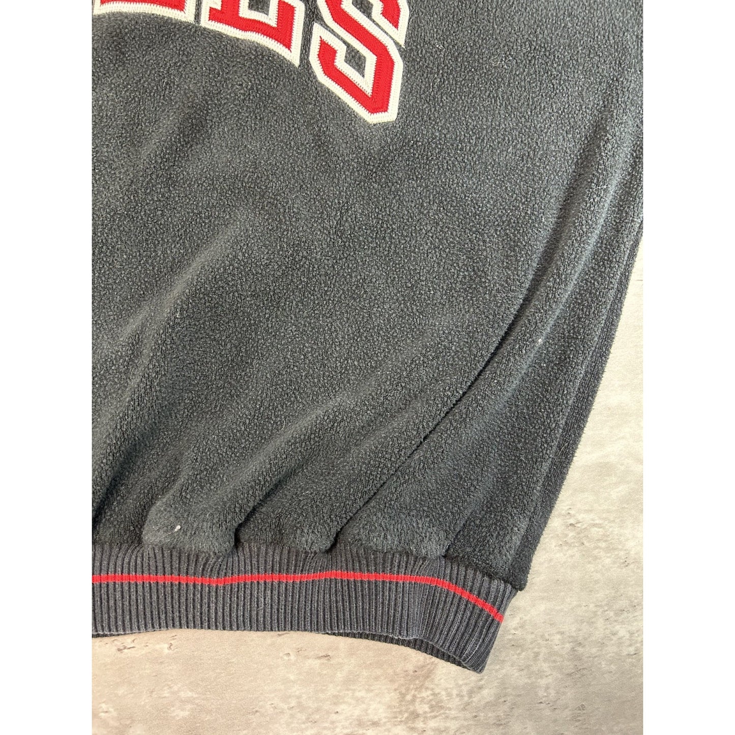 Vintage 90s Chicago Bulls NBA Embroidered Starter Fleece Sweatshirt Size XL