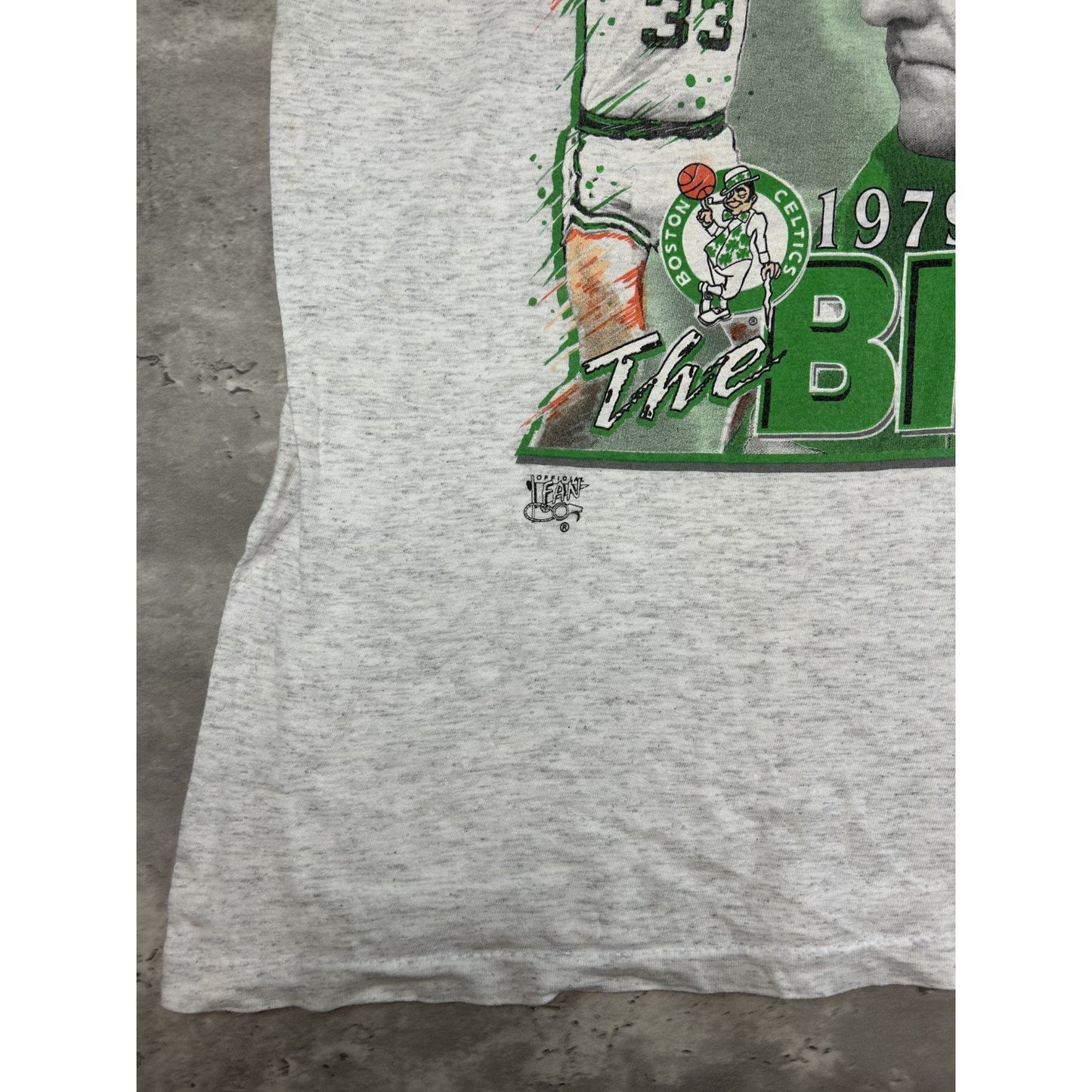 Vintage 1992 Larry Bird #33 Boston Celtics NBA Player Graphic T-Shirt Size XL