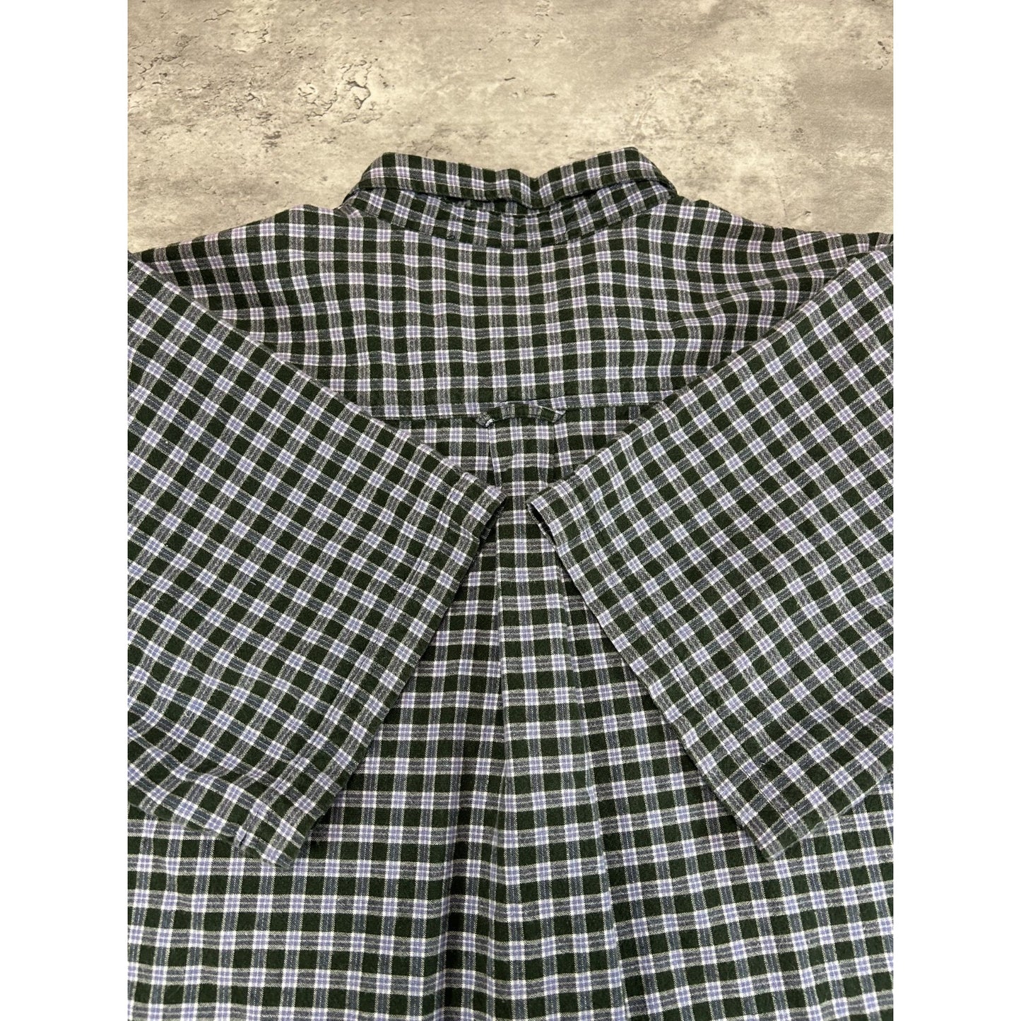 Vintage Genuine Sonoma Embroidered Logo Plaid Cropped Button Up Shirt Size Large