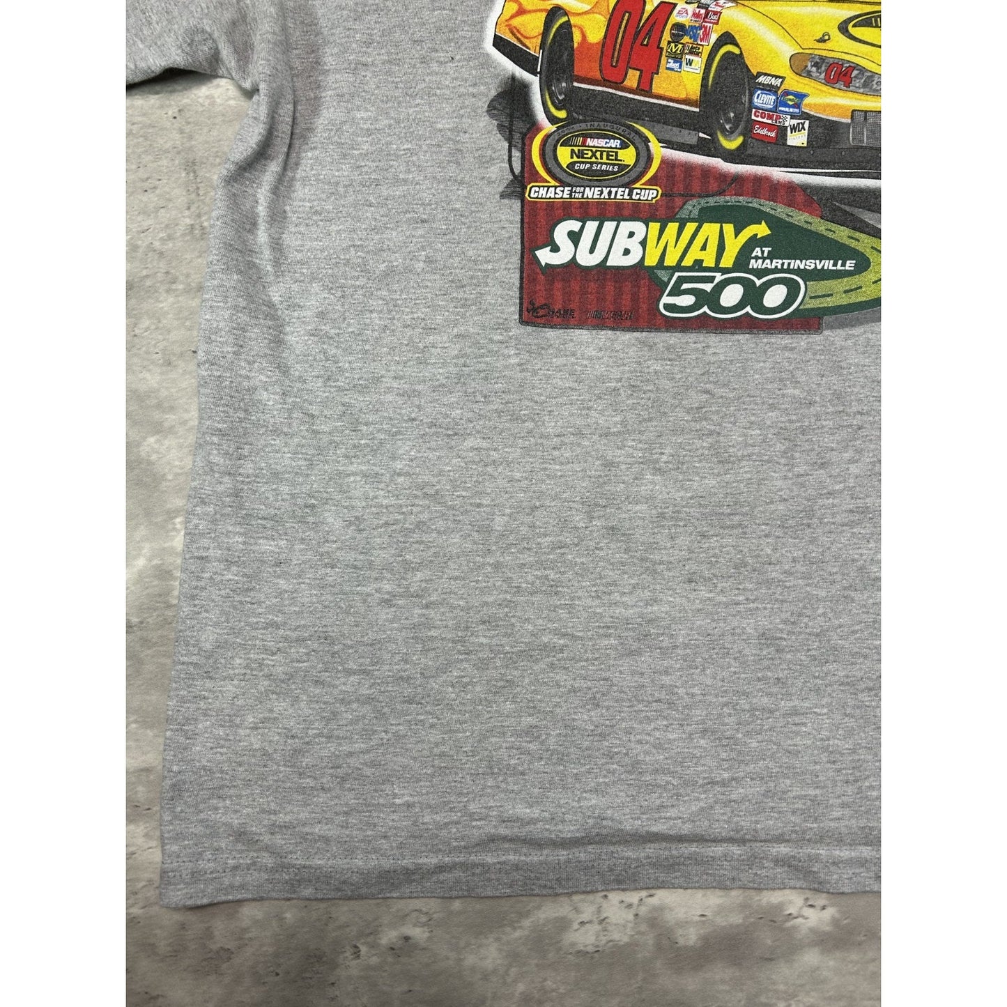 Vintage 2004 Martinville Subway 500 Nascar Racing Graphic T-Shirt Size 2XL