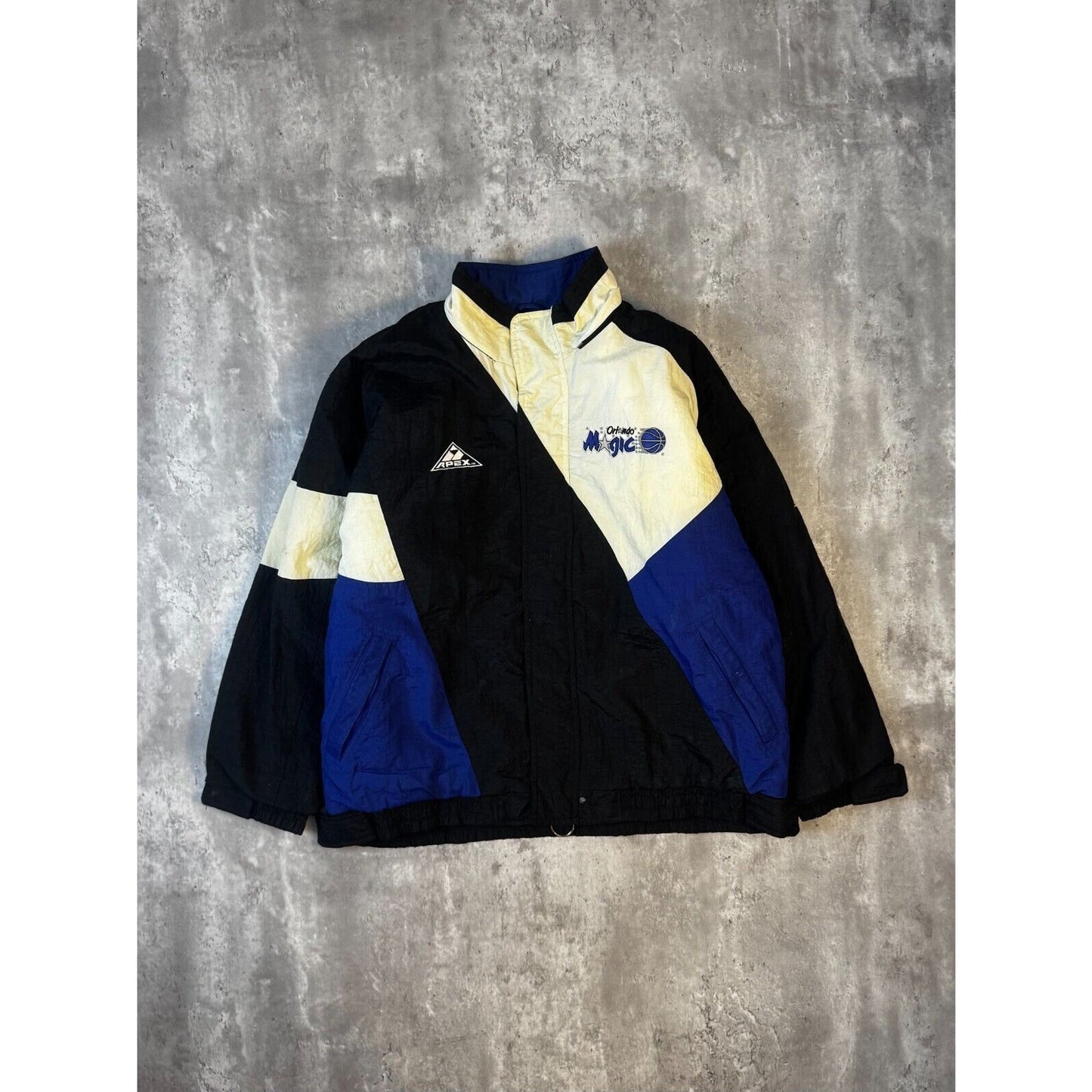 Vintage 90s Orlando Magic NBA Embroidered Full Zip Apex One Jacket Size Large