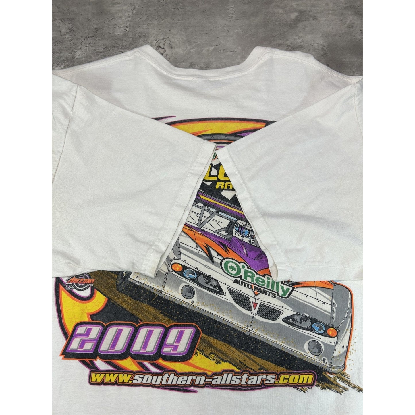 Southern All Star Racing Series Race Graphic T-Shirt Size 2XL White