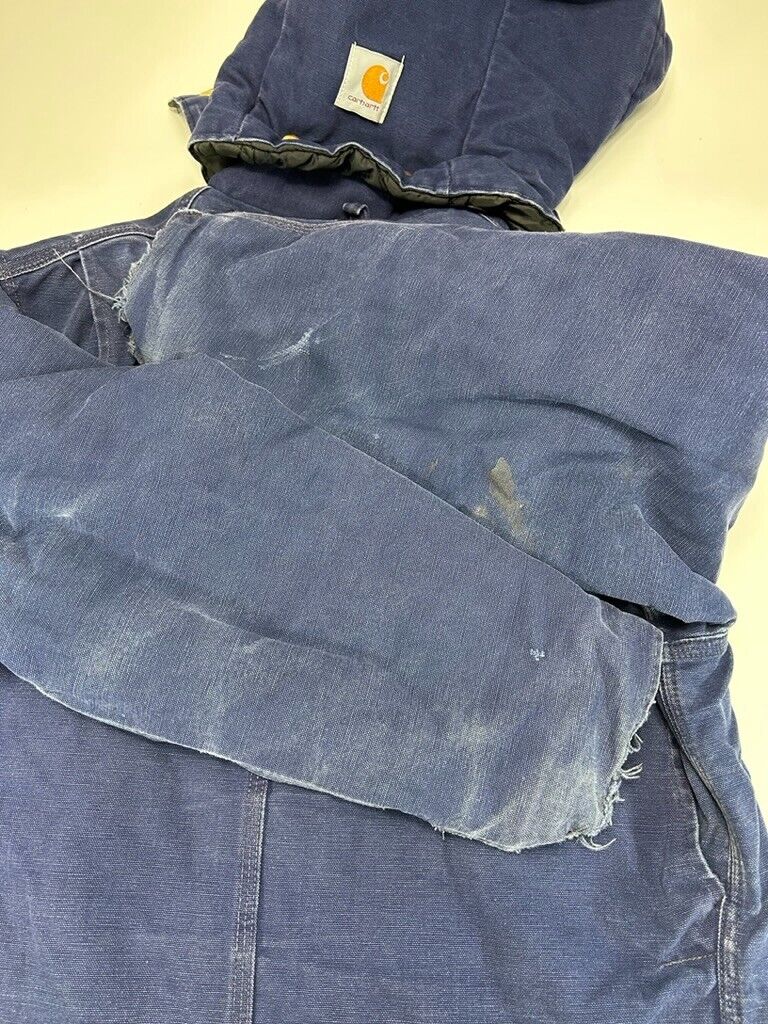 Vintage Carhartt Canvas Workwear Hooded Arctic Jacket Size XL