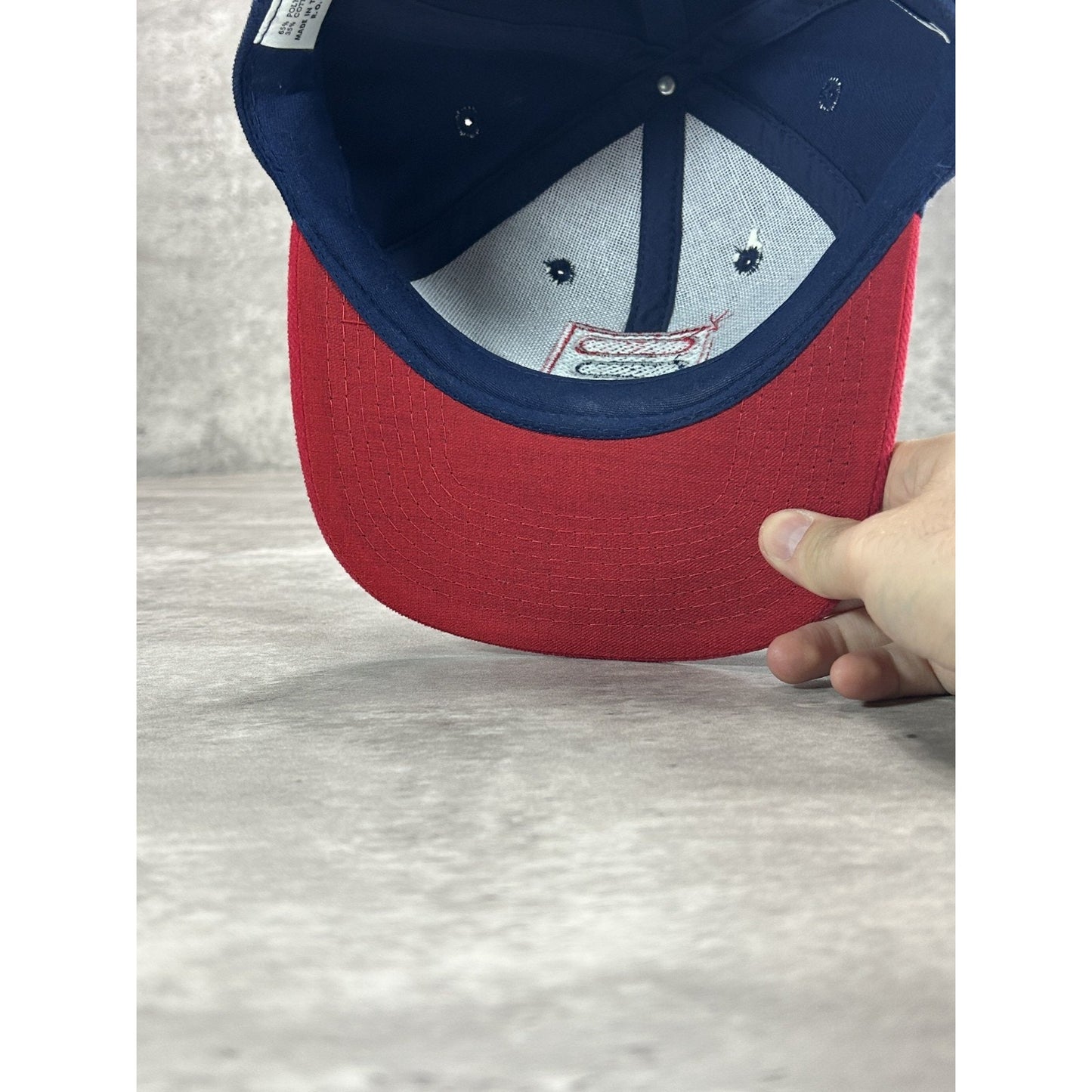 Vintage 90s Fila Embroidered Logo Two Tone Strapback Hat OSFA