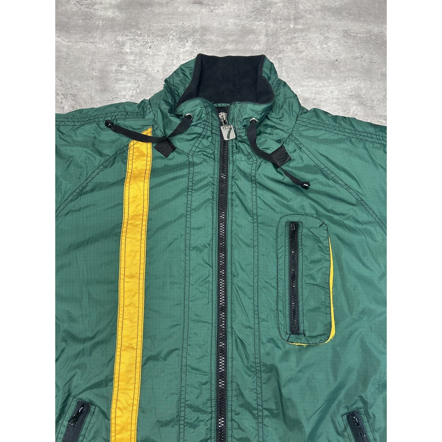 Vintage 90s Green Bay Packers NFL Logo 7 Embroidered Full Zip Jacket Size XL