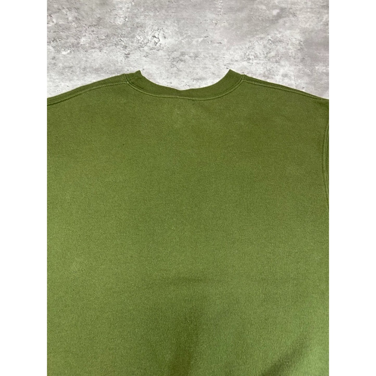 Vintage USMC Graphic Crest Spellout Pullover Sweatshirt Size Medium Green