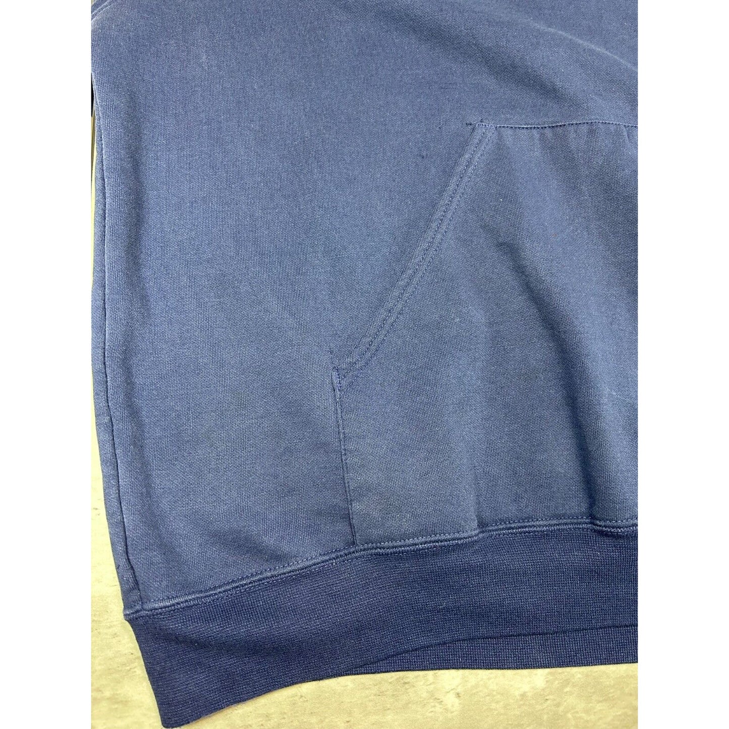Vintage Carhartt Embroidered Spellout Hooded Workwear Sweatshirt Size XXL Blue