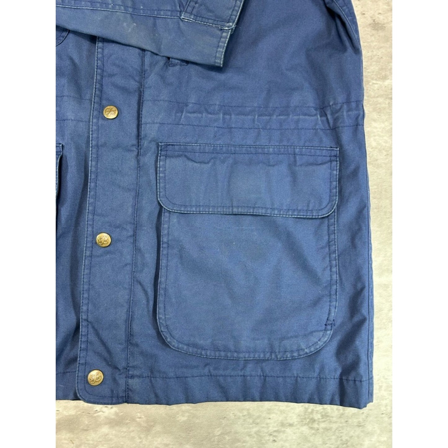 Vintage Eddie Bauer Full Zip Multi-Pocket Long Jacket Size Large