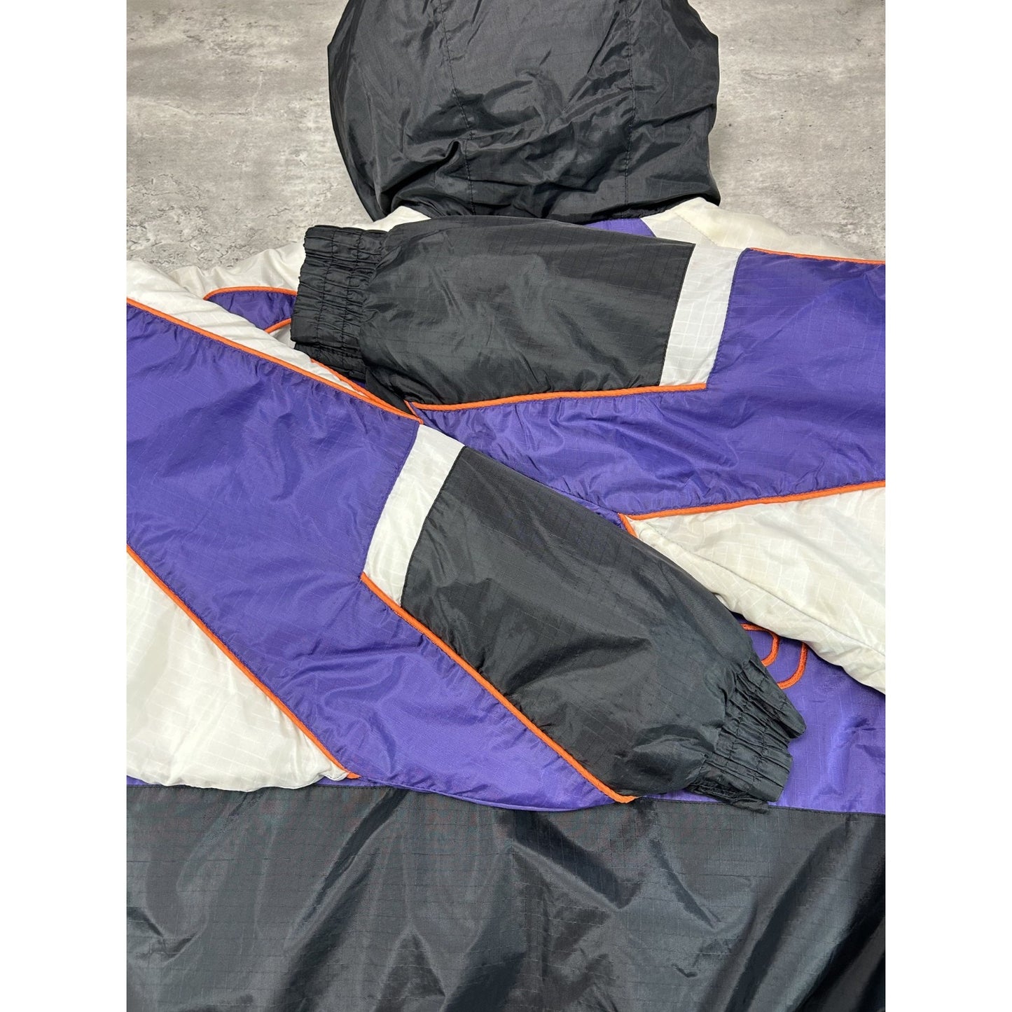 Vintage 90s Phoenix Suns NBA Insulated Full Zip Hooded Nylon Jacket Size XL