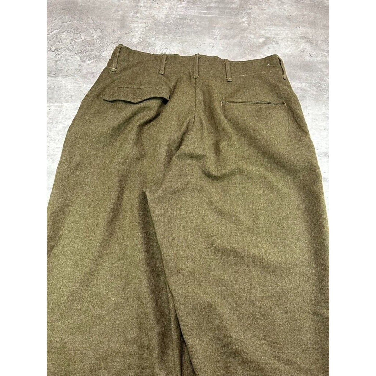 Vintage 1950s Wool Army Trouser Style Slack Pants Size 31