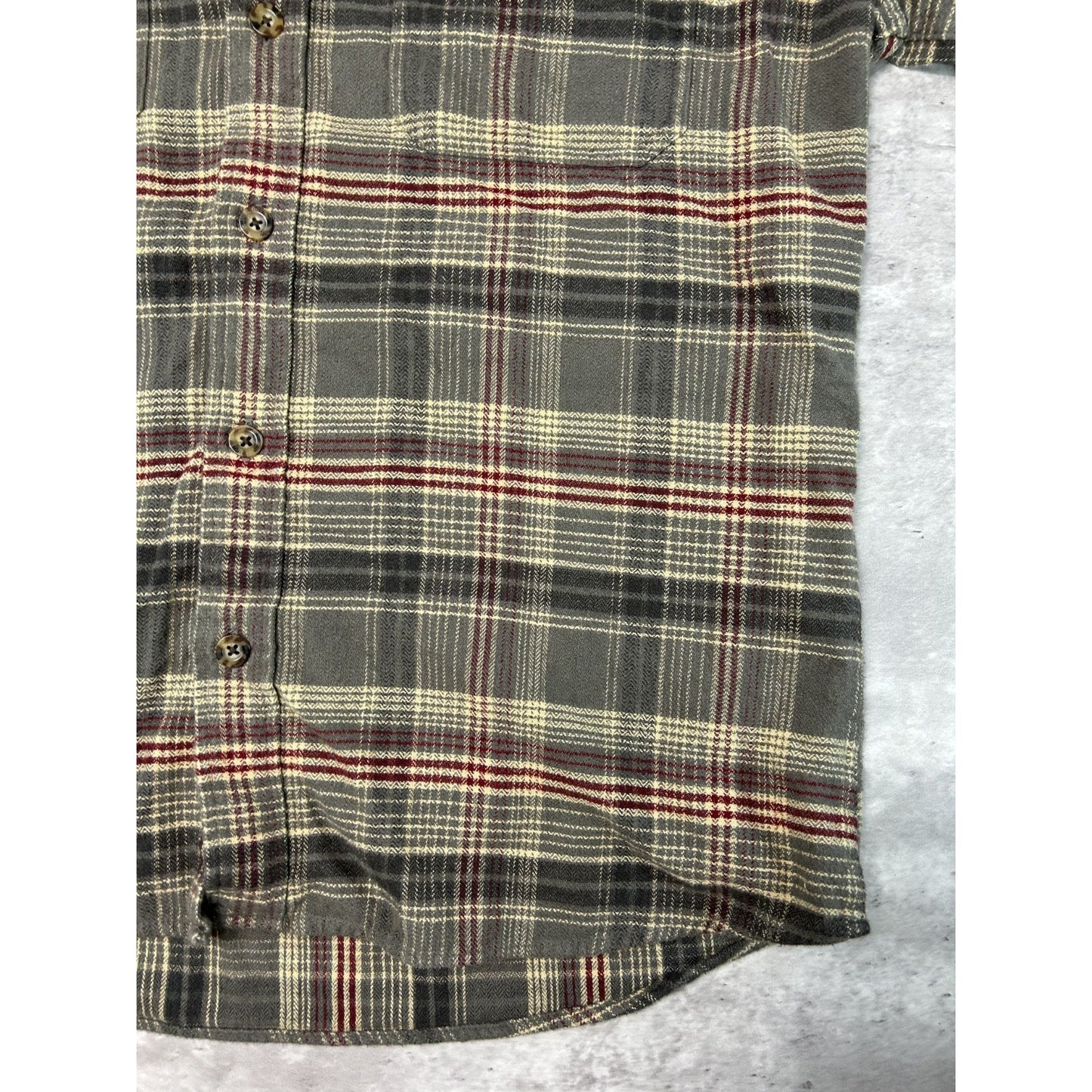 Vintage Woolrich Plaid Print Long Sleeve Button Up Shirt Size Large