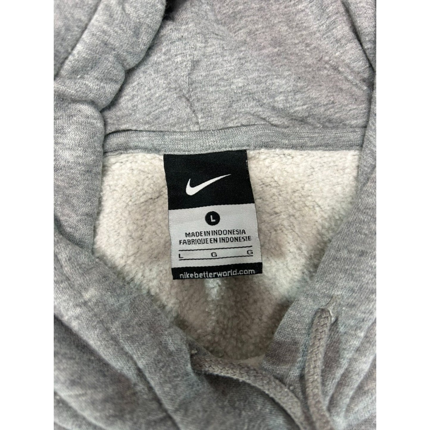 Vintage Womens 2000s Nike Tonal Swoosh Hooded Pullover Sweatshirt Size Large