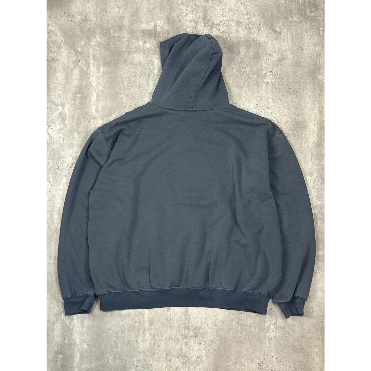 Vintage Carhartt Embroidered Logo Hooded Workwear Sweatshirt Size XL Blue
