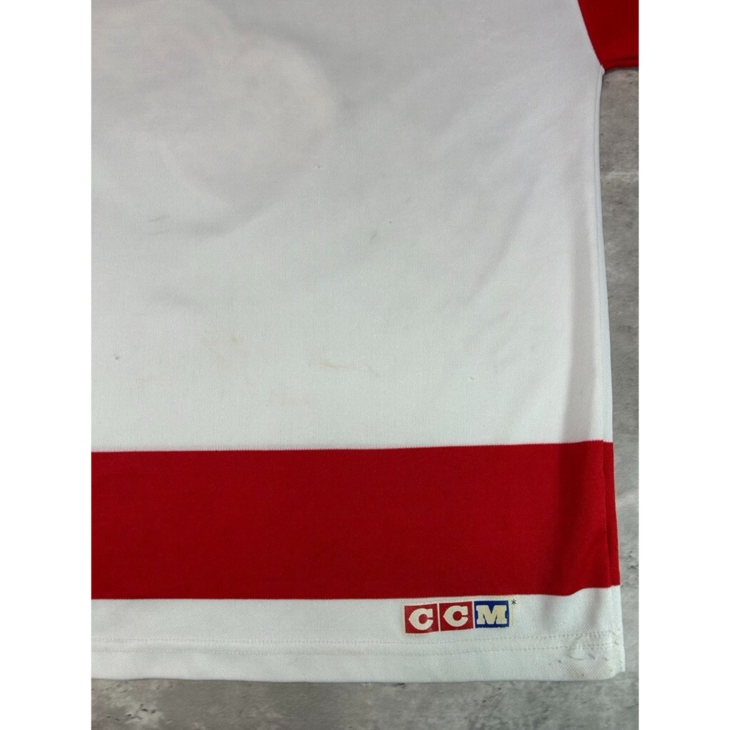 Vintage 90s Detroit Red Wings NHL CCM Maska Hockey Jersey Size Medium White