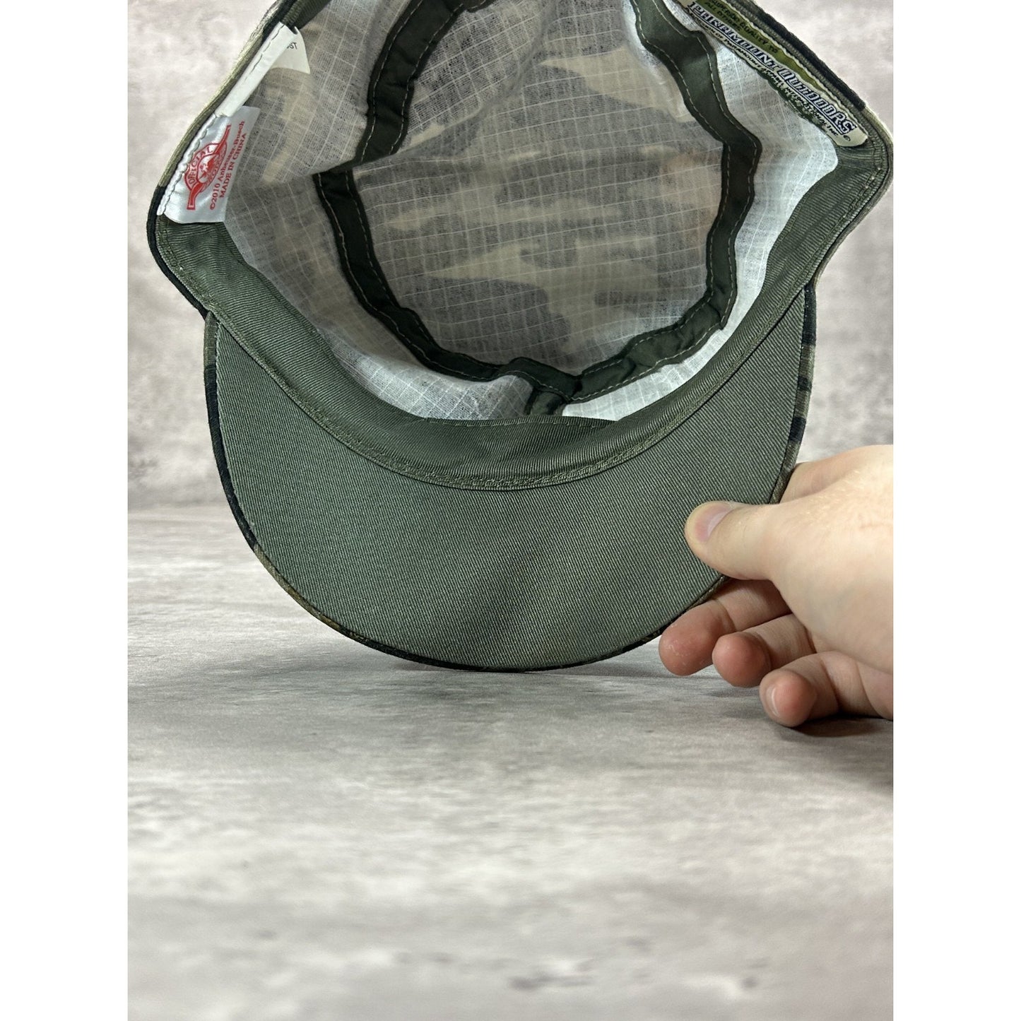 Vintage Budweiser Camo Cursive Spellout Army Hat OSFA