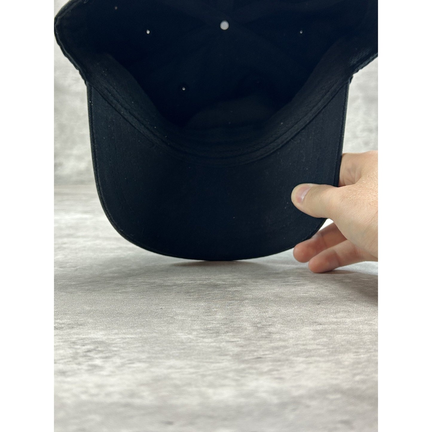 Vintage Carhartt Embroidered Patch Workwear Strapback Hat OSFA Black
