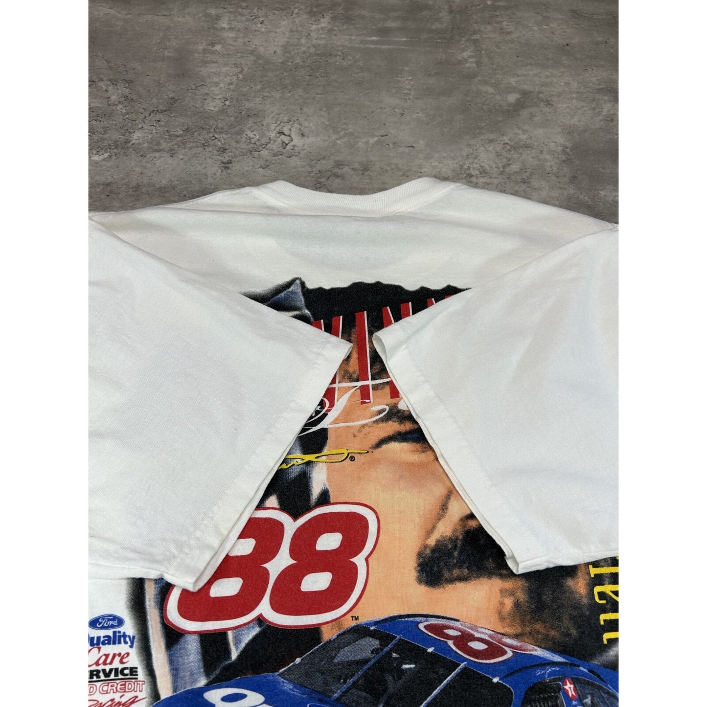 Vintage Dale Jarrett #88 Nascar The Winning Edge Graphic T-Shirt Size XL White