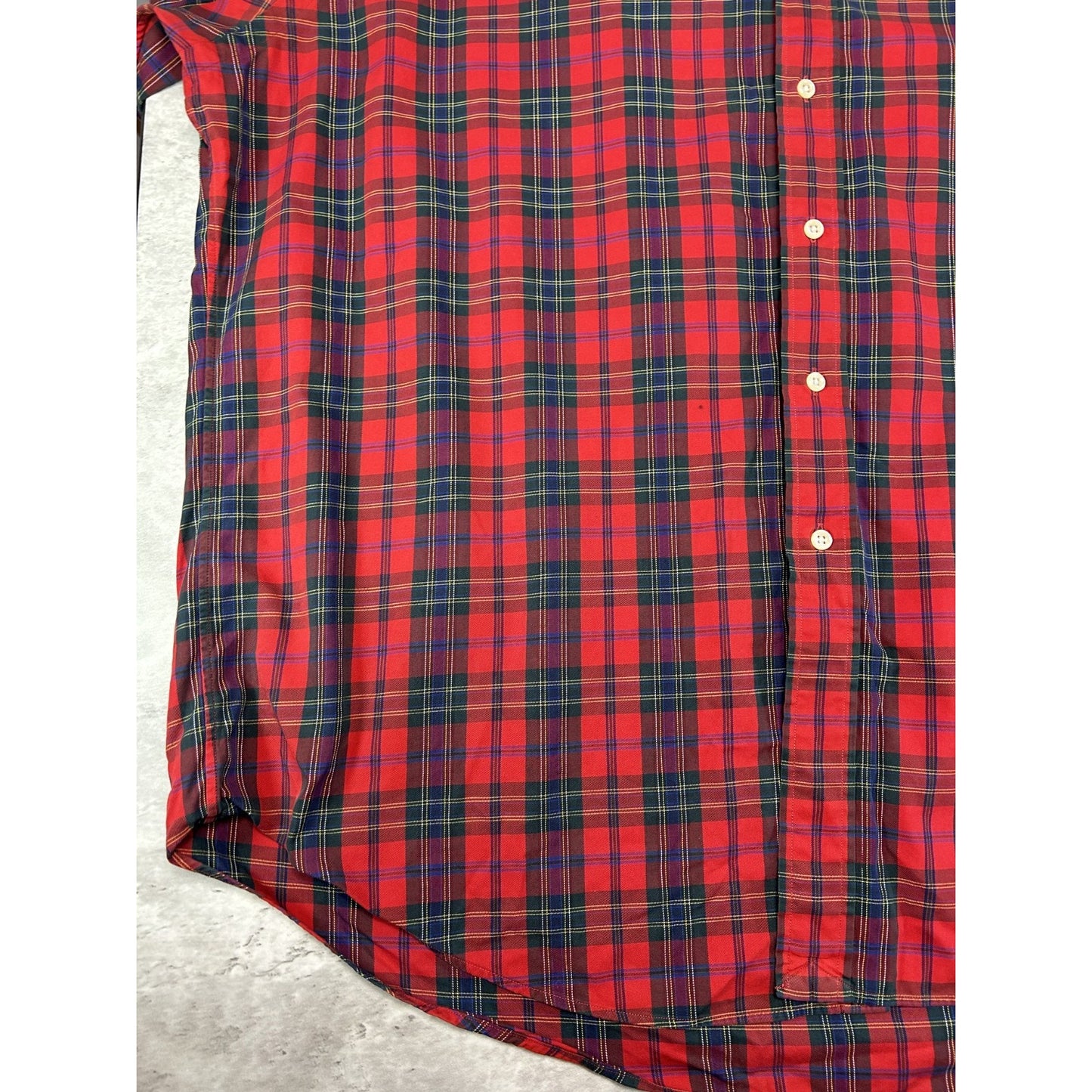 Vintage Polo Ralph Lauren Plaid Print Long Sleeve Button Up Shirt Size XL