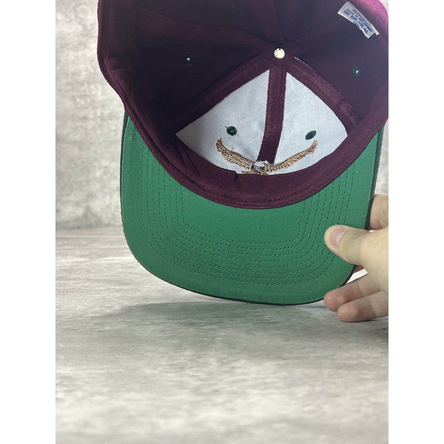 Vintage 90s Matco Tools Embroidered Bald Eagle Spellout Snapback Hat OSFA