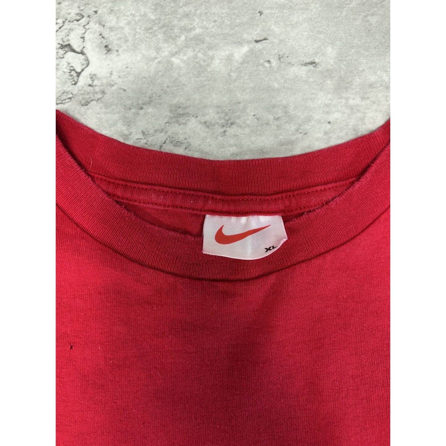 Vintage 90s Nike Classic Embroidered Swoosh T-Shirt Size XL Red