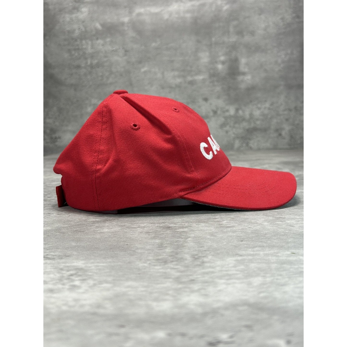 Canada Embroidered Spellout Destination Strapback Hat OSFA Red