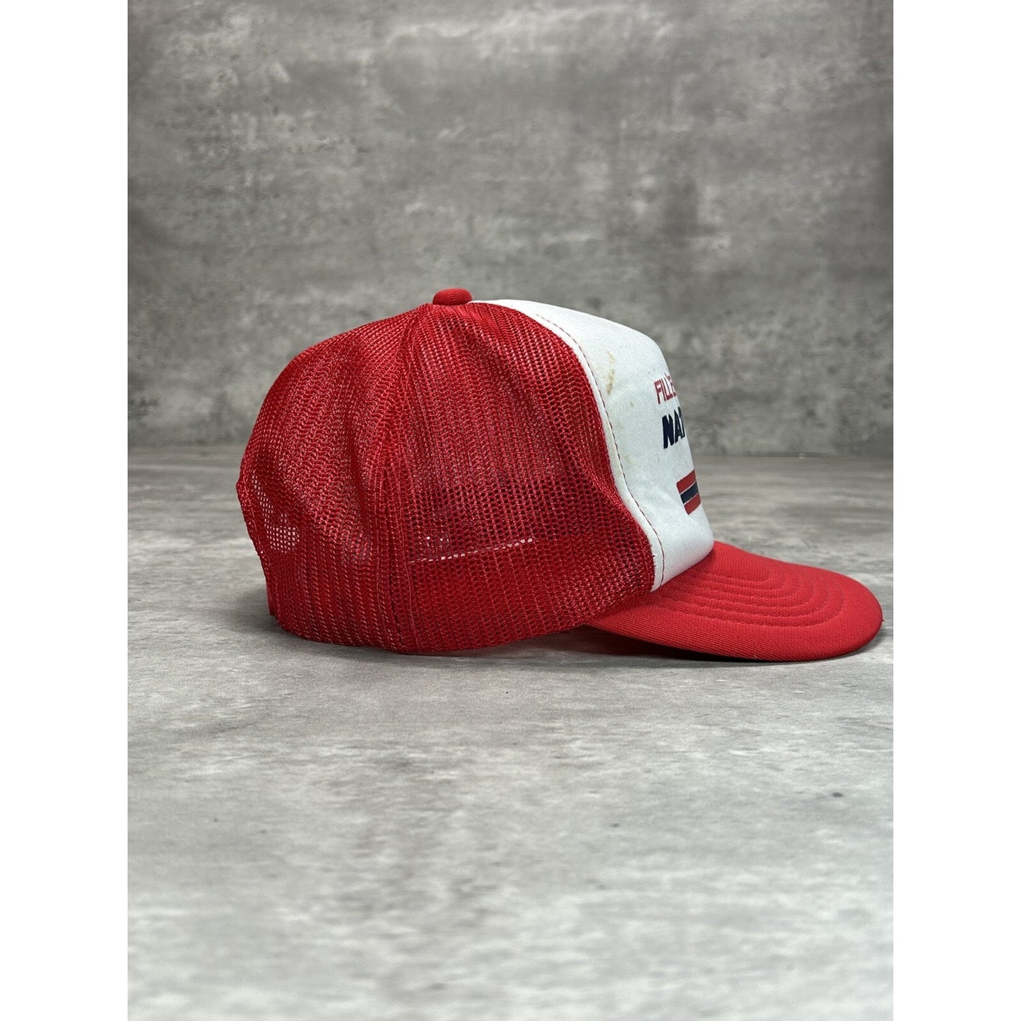 Vintage 1980s Pioneer Fill'er Up Natural Gas Graphic Trucker Snapback Hat OSFA