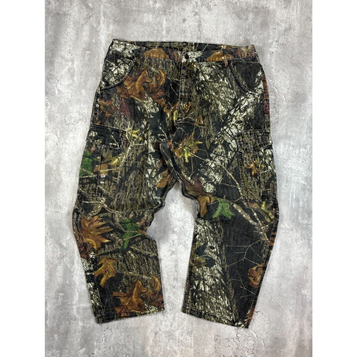 Vintage Wolf Mountain Mossy Oak Break Up Hunting Camo Cargo Pants Size 41