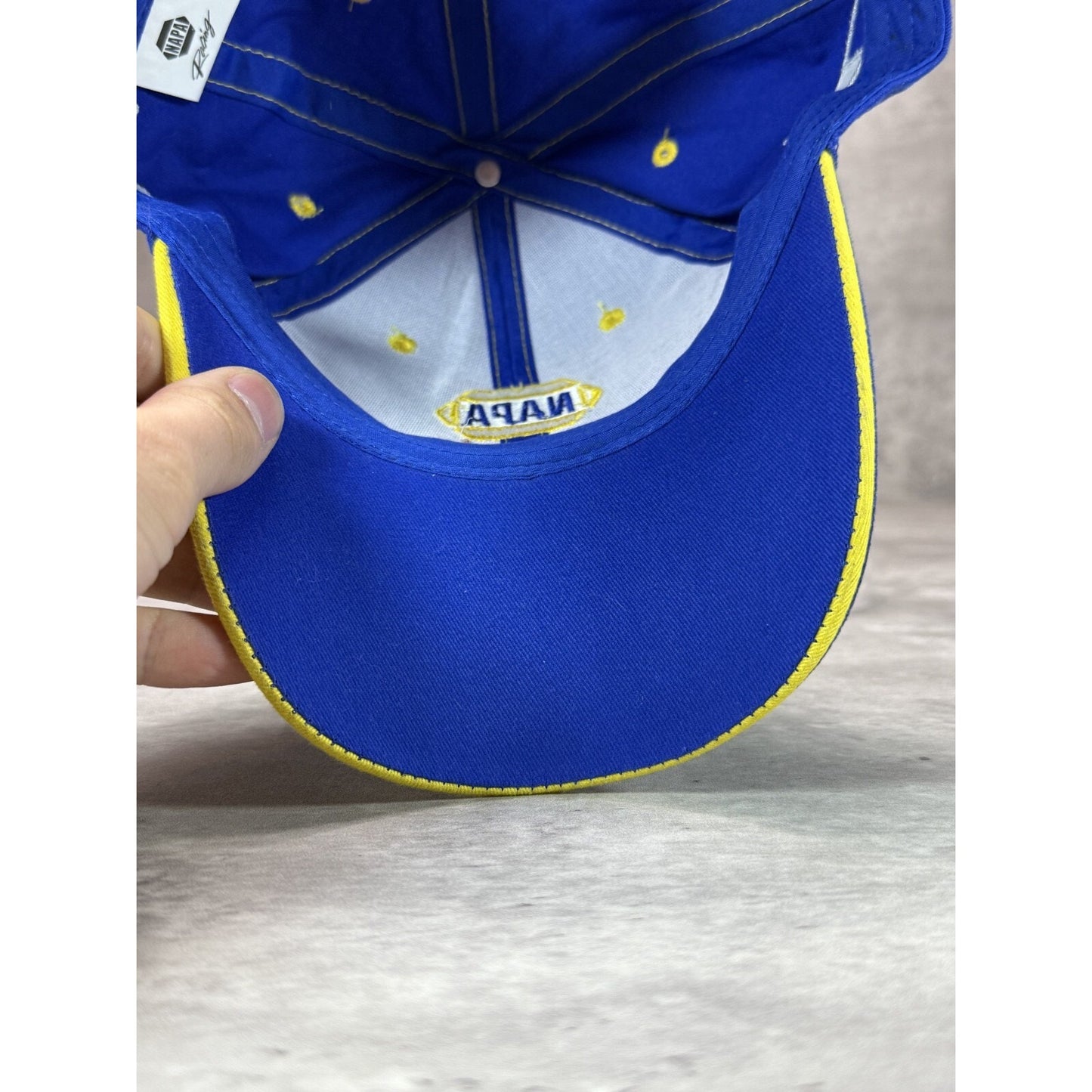 Vintage Napa Racing Embroidered Logo Nascar Strapback Hat OSFA Blue