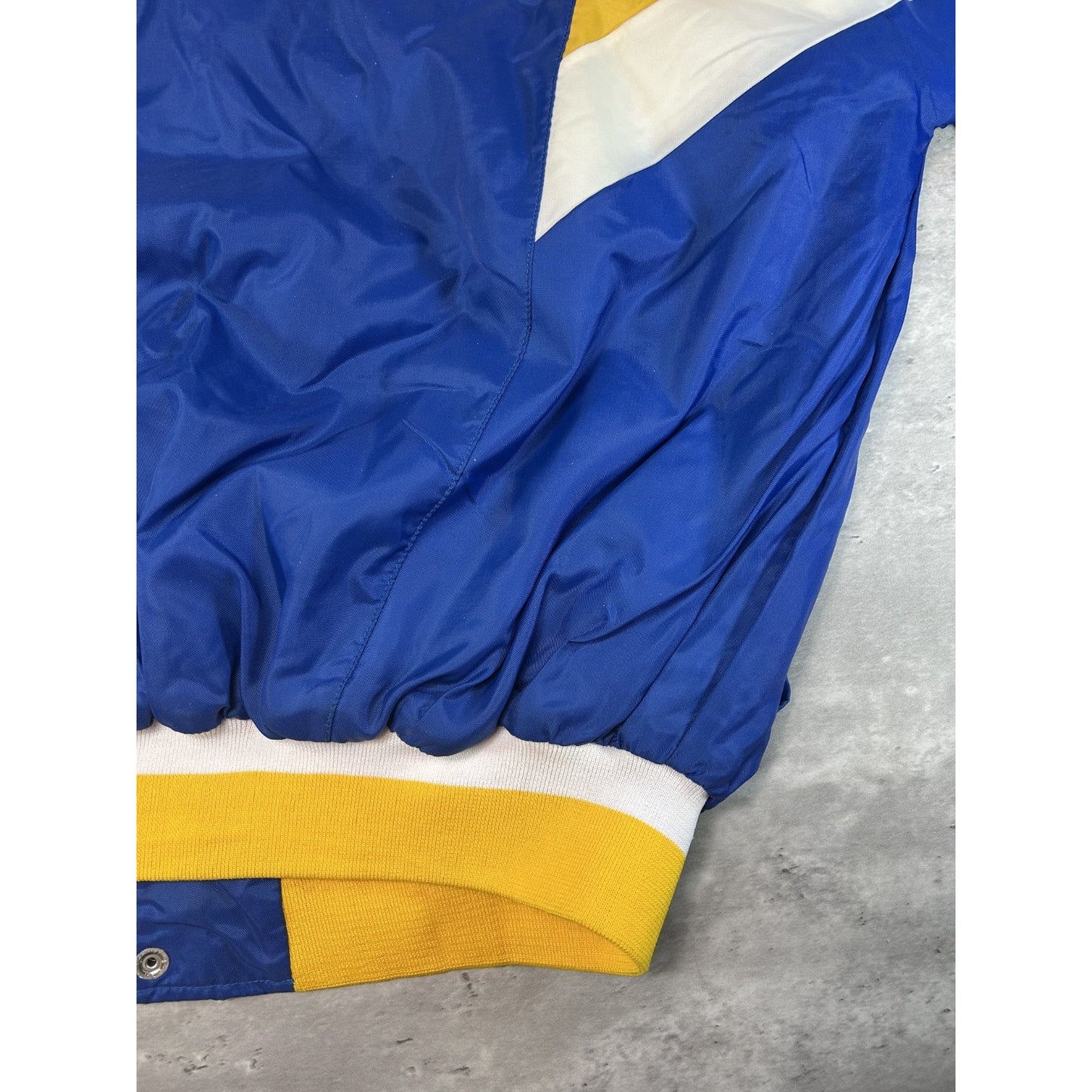 Vintage 90s Roughrider Baseball Embroidered Nylon Varsity Bomber Jacket Size XL