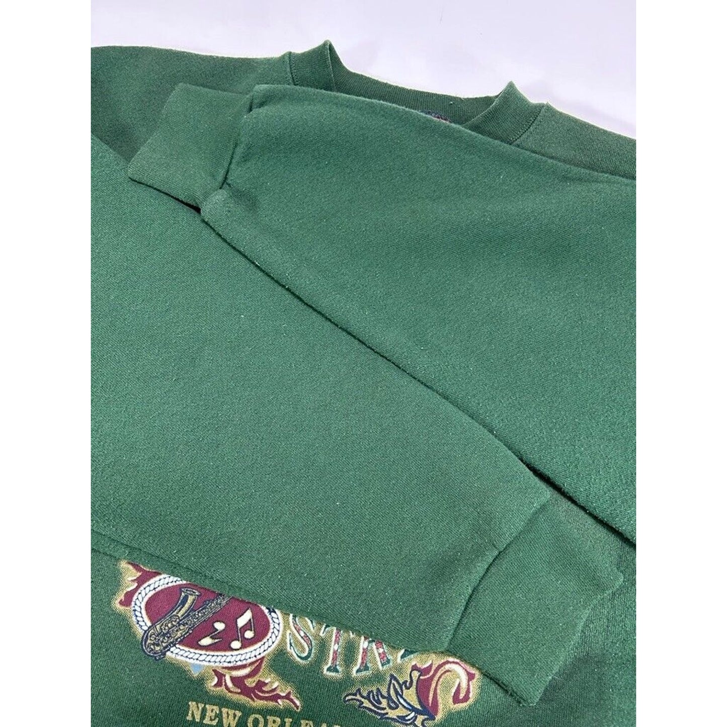 Vintage 90s Bourbon Street Orleans Destination Graphic Sweatshirt Size XL