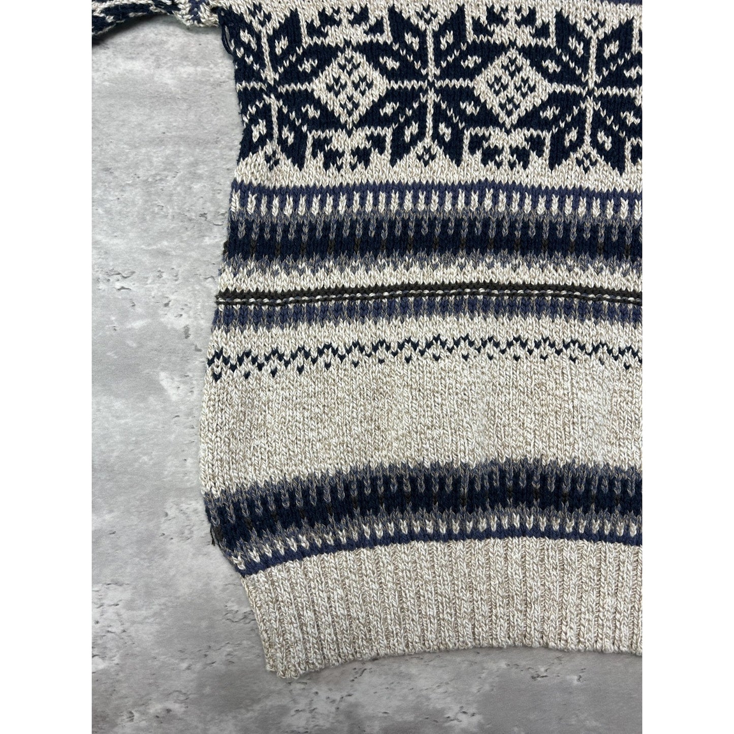 Vintage 90s Fieldmaster Abstract Striped Pullover Knit Sweater Size Medium