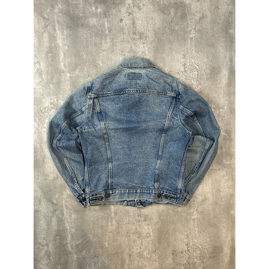 Vintage 90s Levis Red Tab Light Wash Type 3 Denim Trucker Jacket Size Medium