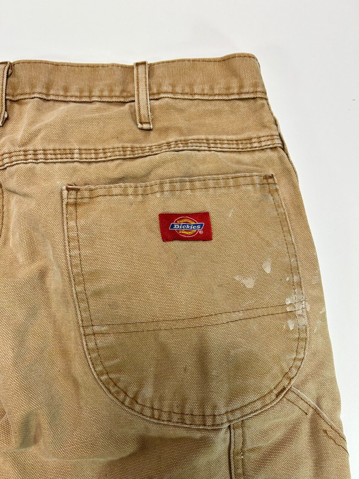 Vintage Dickies Canvas Work Wear Carpenter Pants Size 32W Beige