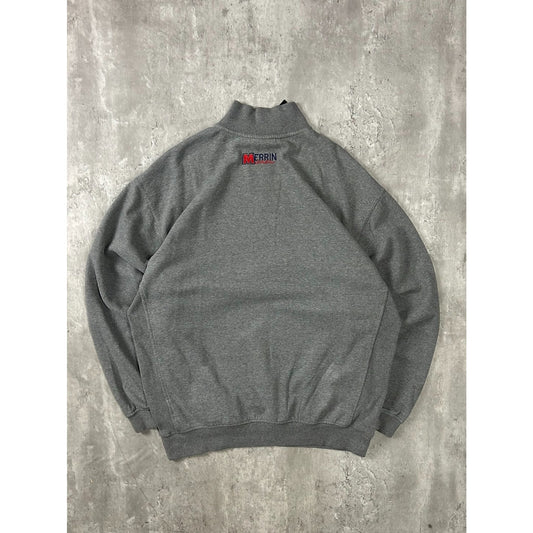 Vintage 2000s Nike Embroidered Swoosh 1/4 Zip Pullover Sweater Size Large