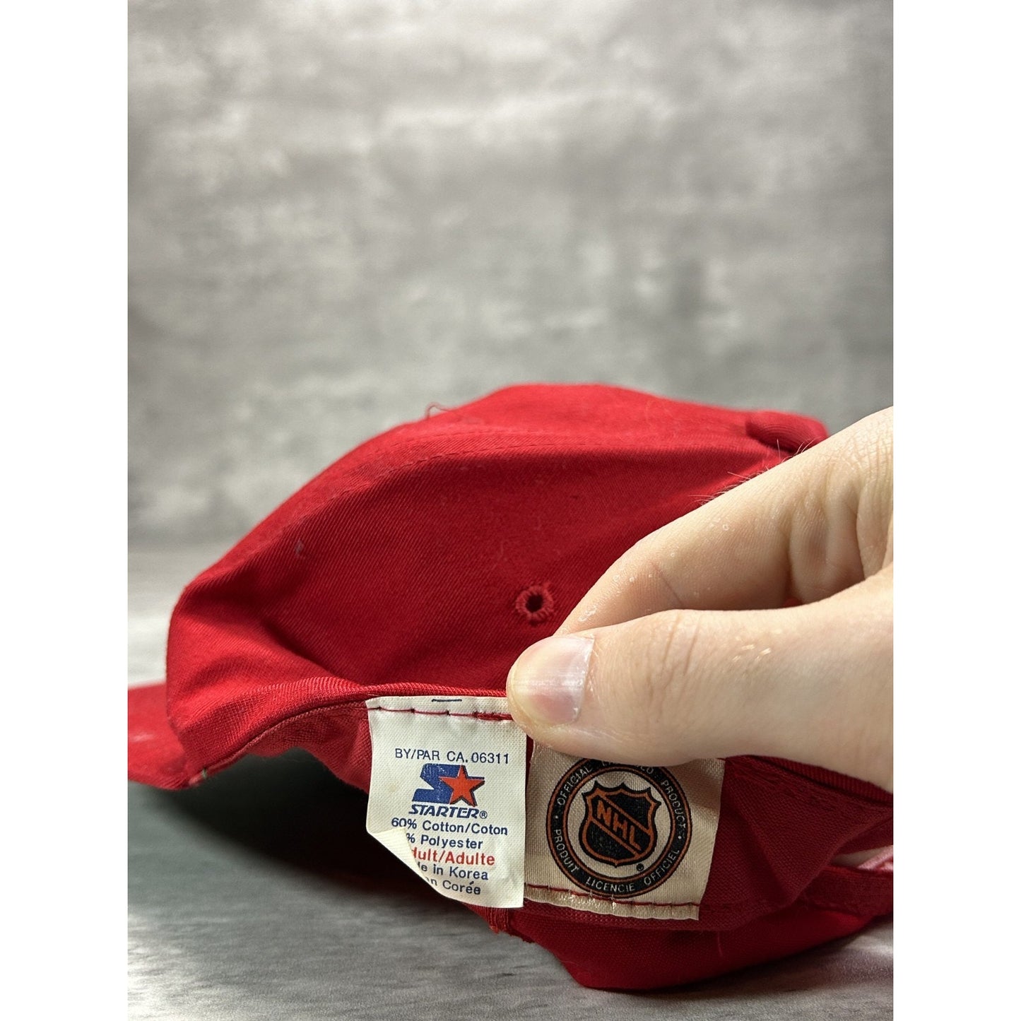 Vintage 90s Montreal Canadiens NHL Embroidered Logo Starter Snapback Hat OSFA